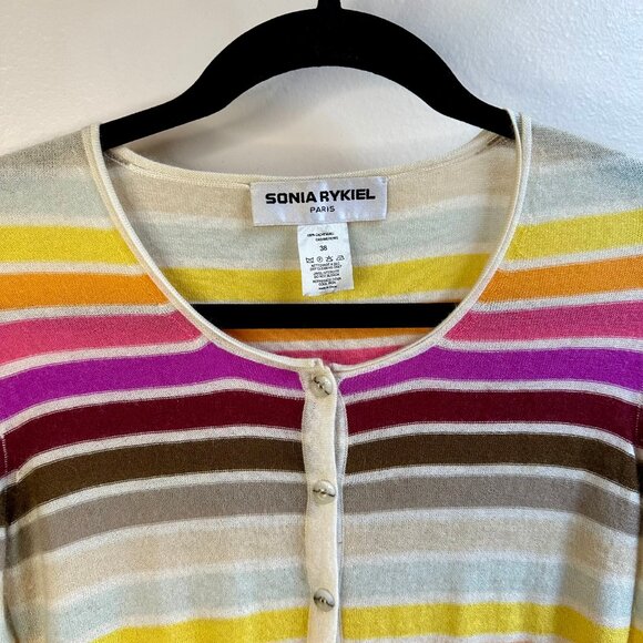 Sonia Rykiel 100% Cashmere Button-Up Sweater - Picture 2 of 6